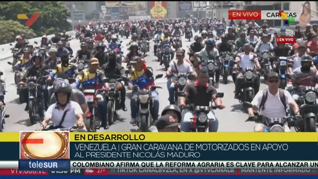 Gran caravana de motorizados en apoyo al Presidente reelecto Nicolás Maduro