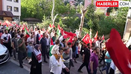 Gümüşhane'de İsmail Haniye için yürüyüş düzenlendi