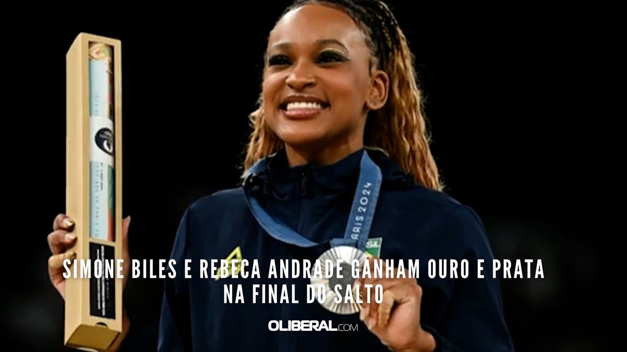 Simone Biles e Rebeca Andrade ganham ouro e prata na final do salto