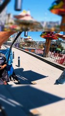 Kağıt toplayan çocuğun lunaparkı videoya aldığını görünce ona hayatı boyunca unutamayacağı bir jest yapan motorcu 