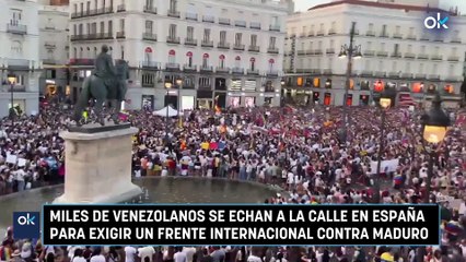 Miles de venezolanos se echan a la calle en España para exigir un frente internacional contra Maduro