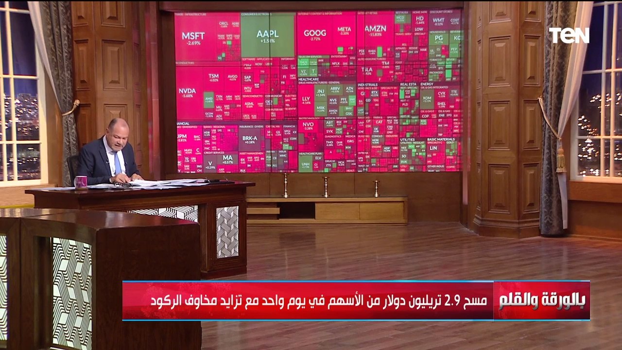 يوم حزين على أمريكا..الديهي يكشف خسائر صادمة بعد مسح 2.9 تريليون دولار في يوم واحد