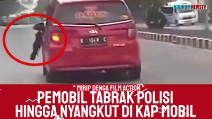 Pemobil Tabrak Polisi-Nyangkut Kap di Kudus Hindari Pemeriksaan