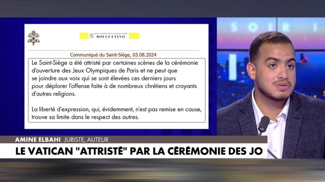 «La cérémonie des Jeux Olympiques n’est que la continuité de ce qu’est devenu la société française» affirme Amine Elbahi
