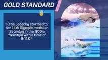 OLYMPICS: Athletics: Medal Alert - Katie Ledecky wins ninth Olympic gold