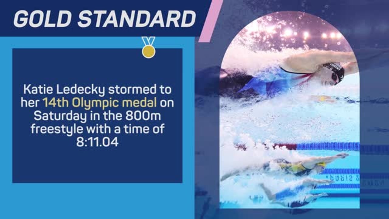 OLYMPICS: Athletics: Medal Alert - Katie Ledecky wins ninth Olympic gold