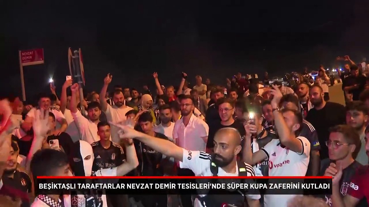 Beşiktaşlı taraftarlar, Nevzat Demir Tesisleri'nde kupa zaferini kutladı!