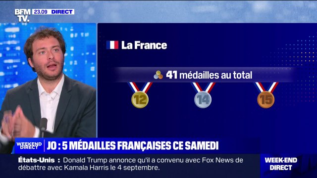 JO de Paris: le bilan des médailles françaises du jour