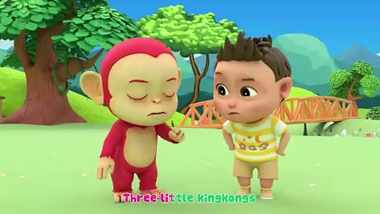 Five Little Monkeys - Animals Cartoon |  Nursery Rhymes & Kids Songs