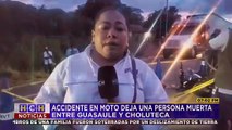 Accidente de tránsito en Choluteca le arrebata la vida a motociclista que no portaba casco