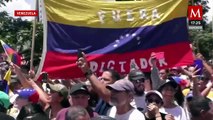 La opositora venezolana, María Corina Machado, se una a las manifestaciones contra Nicolás Maduro