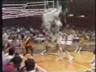 Michael Jordan shatters backboard