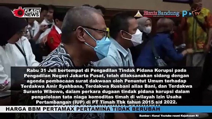 Pembacaan Surat Dakwaan Terhadapat 3 Orang Terdakwa Dalam Perkara Komoditas Timah