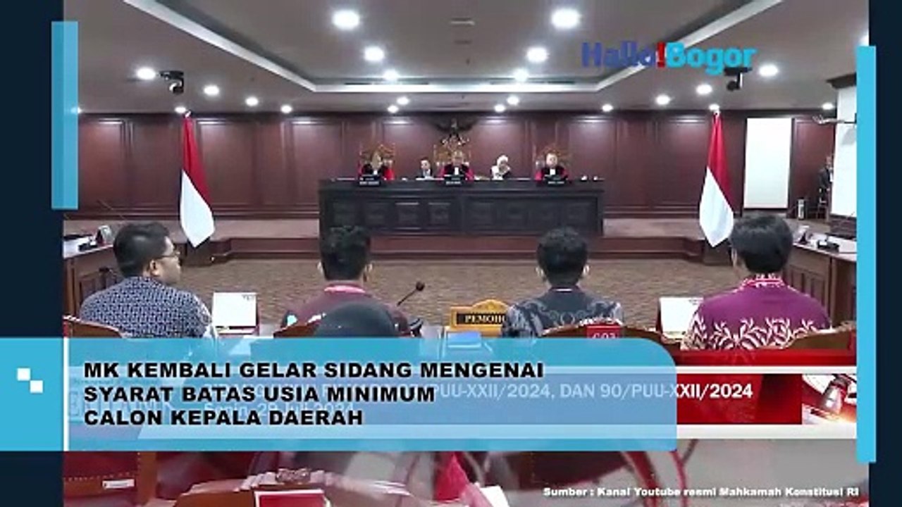 MK Sidang Kasus Batas Usia Calon Kepala Daerah: Perubahan Aturan Diuji