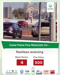 Dubai: 94 reckless driving accidents recorded this year; up to Dh600 fine for violators