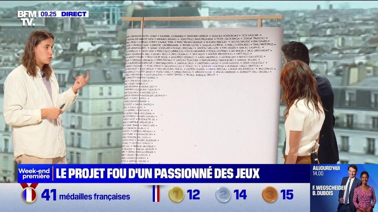 "C'est un hommage": Baptiste Chebassier s'est lancé le défi d'écrire à la main le nom des 30.249 médaillés olympiques de l'ère moderne
