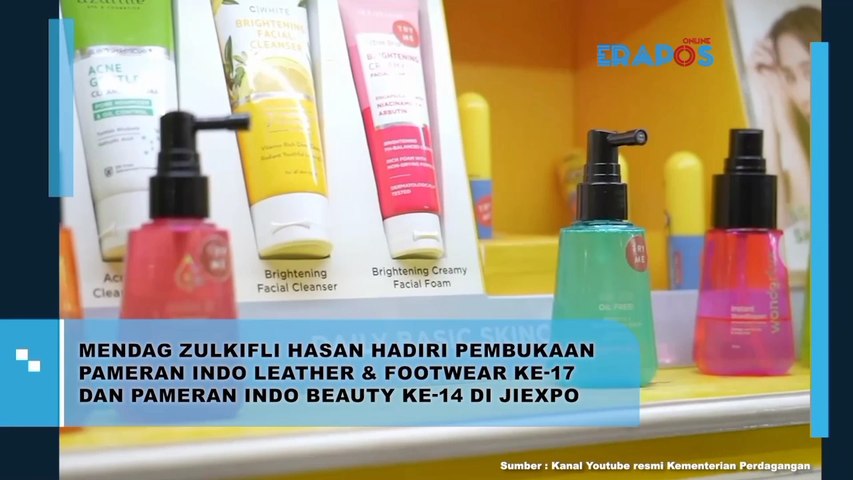 Mendag Zulkifli Hasan Hadiri Pembukaan Pameran Indo Leather Dan Footwear Ke-17 Dan Pameran Indo Beauty Ke-14 Di Jiexpo