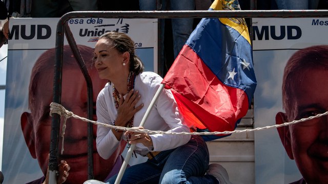 María Corina Machado encabeza las protestas de la oposición venezolana en Caracas
