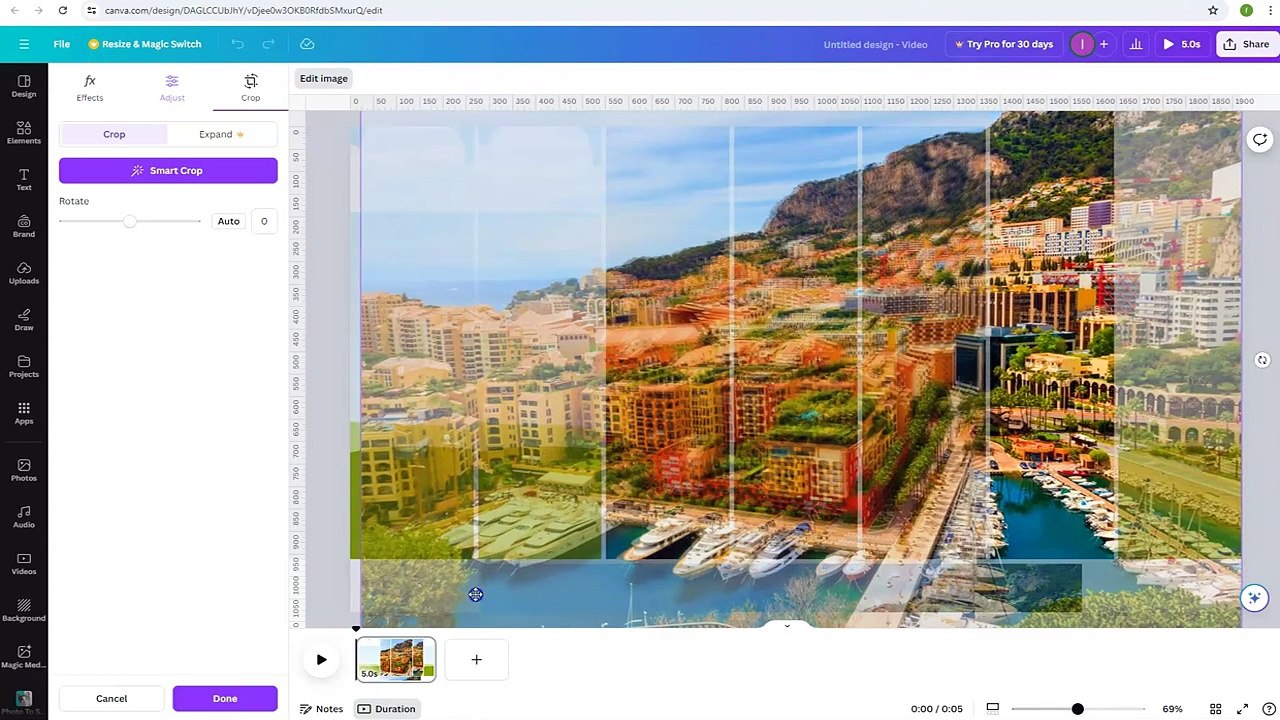 How to Create Fragment images into shape in Canva l Grid Design Animation in Canva l easy canva