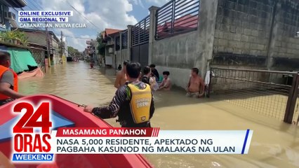ONLINE EXCLUSIVE: Nasa 5,000 residente, apektado ng pagbaha kasunod ng malakas na ulan | 24 Oras Weekend