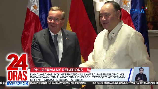 Kahalagahan ng International law sa pagsusulong ng kapayapaan, tinalakay nina DND Sec. Teodoro at German Defense Minister Boris Pistorius | 24 Oras Weekend