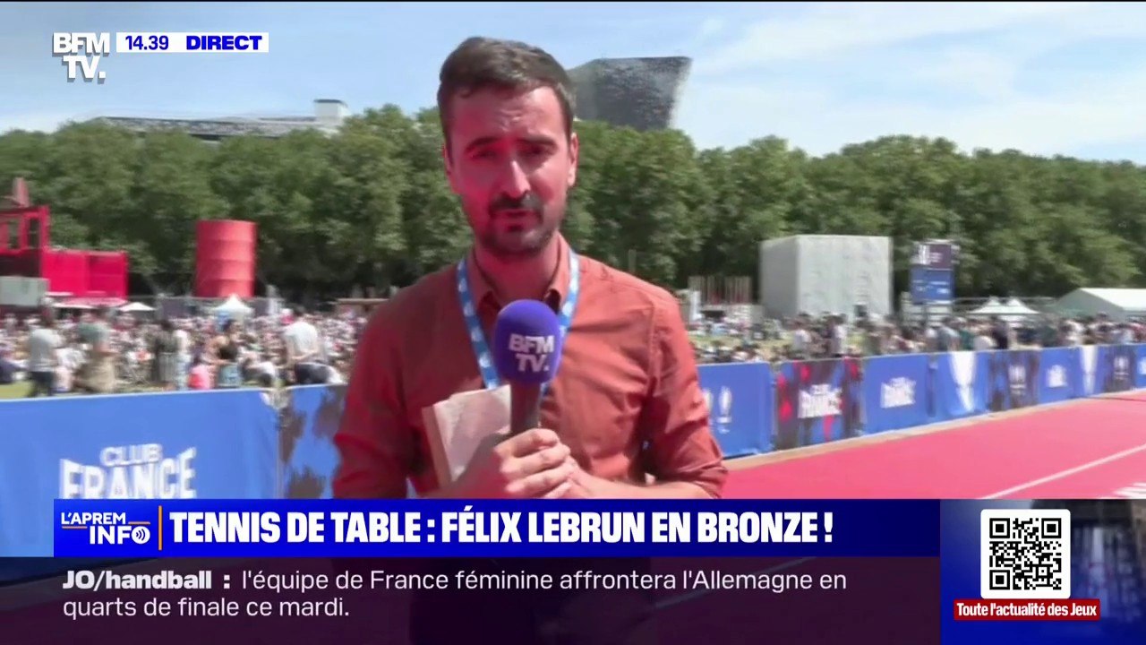 JO 2024: Felix Lebrun décroche le bronze en tennis de table face au Brésilien Hugo Calderano