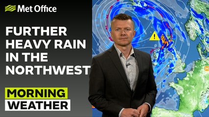Met Office Morning Weather Forecast 05/08/24 – Heavy Rain accross the northwest