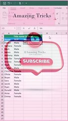How to Title name in excel for beginners No.25