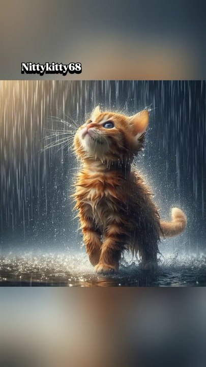 Help cute cat in rain #short #cat #trend #viralcat