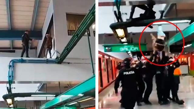 Metro CDMX: Policías salvan a a hombre que intentaba suicidarse en estación Constitución de 1917