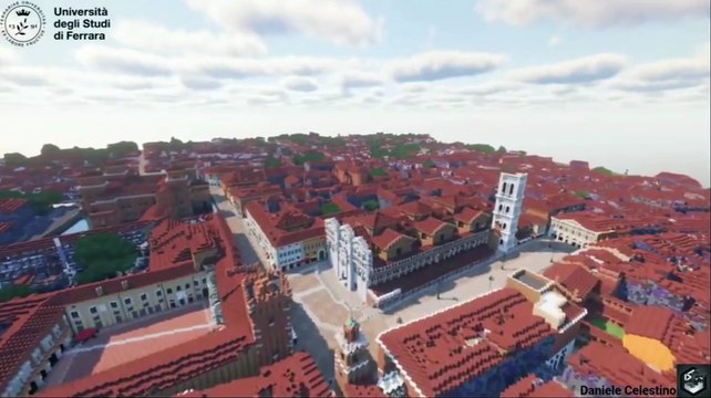Ricrea la mappa di Ferrara su Minecraft: così fa promozione turistica della propria città attraverso i videogiochi