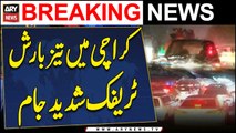 Rain In Karachi | Heavy Traffic jam in Different Areas | Karachi Traffic Latest Updates