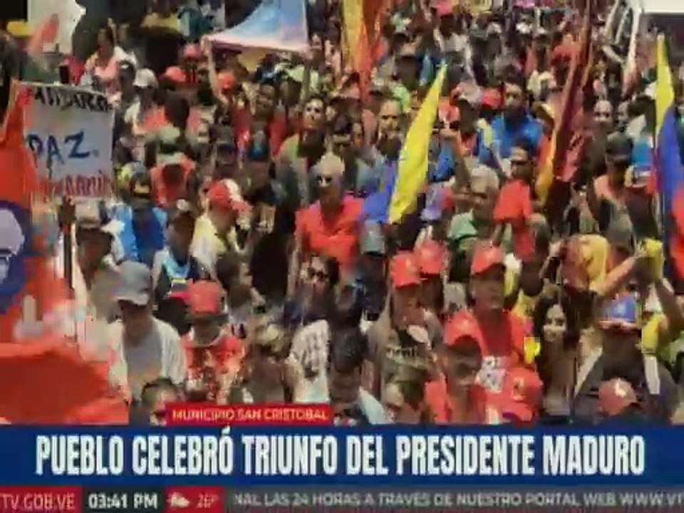 Habitantes del estado Táchira marchan en respaldo al presidente Nicolás Maduro y por la paz nacional
