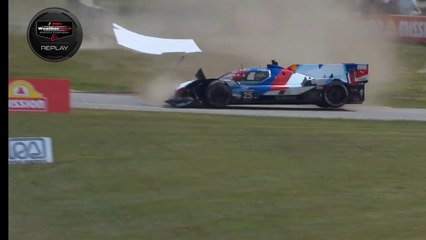 IMSA 2024 Road America Race Yelloly and Bourdais Crashes