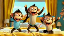 five little monkeys jumping on the bed children rhymes kids song nursery rhymes