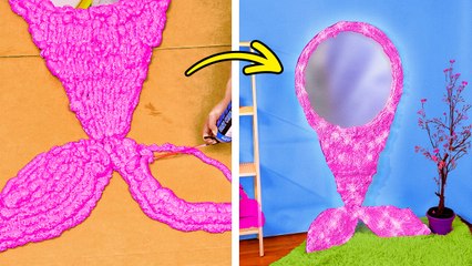 HOW TO CREATE MAGICAL MERMAID MIRROR & STYLISH HOME DECOR! ‍♀️✨