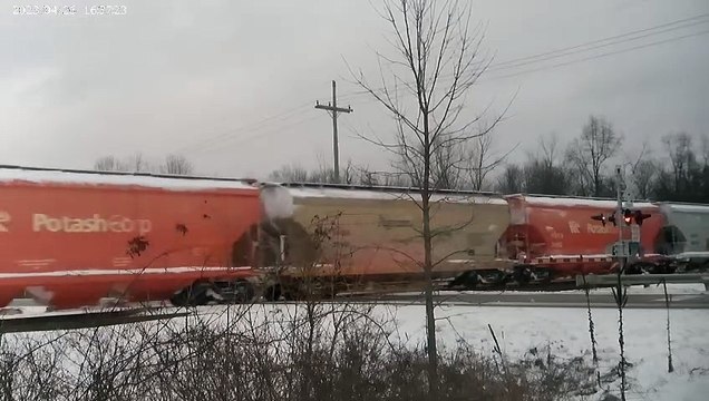 TRIPOD VIEW #1/13/24 With A CN M30241 EB Train DEPARTING After!