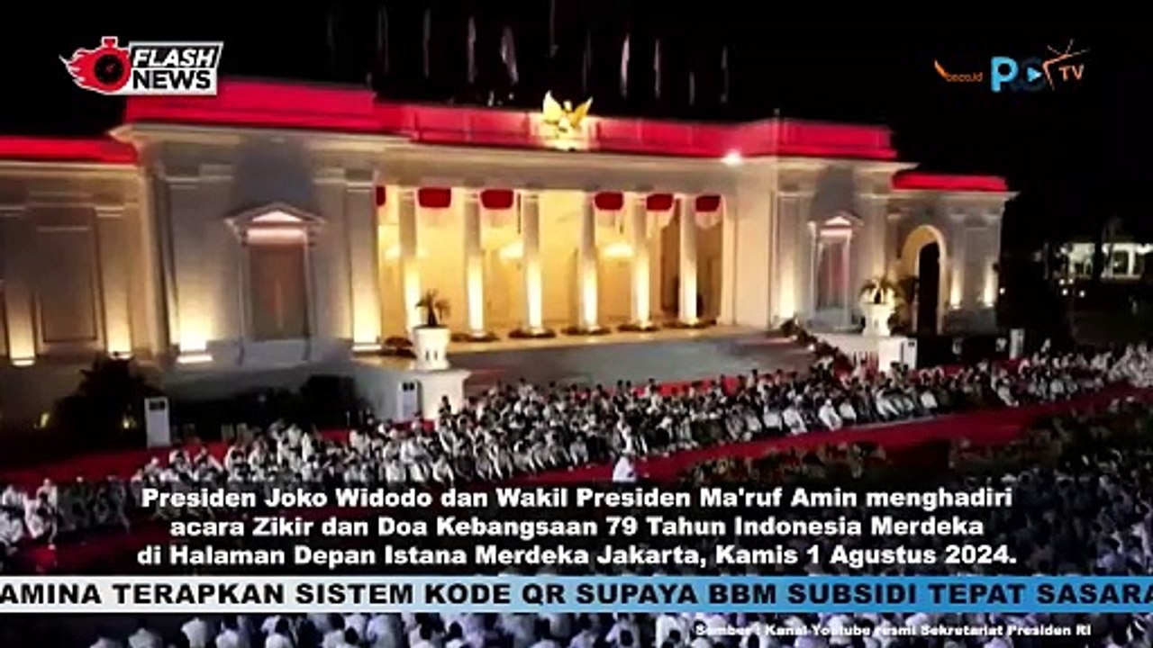 Jokowi dan Para Menteri Hadiri Zikir Serta Doa Bersama HUT RI Ke-79 Di Istana Merdeka Jakarta