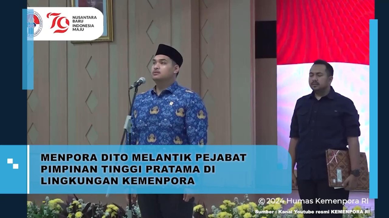Menpora DIto Melantik Pejabat Pimpinan Tinggi Pratama Di Lingkungan Kemenpora