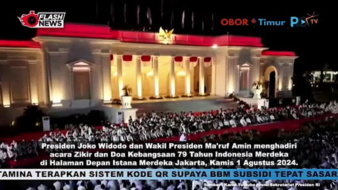 Jokowi dan Para Menteri Hadiri Zikir dan Doa Bersama HUT RI ke-79 di Istana Merdeka Jakarta