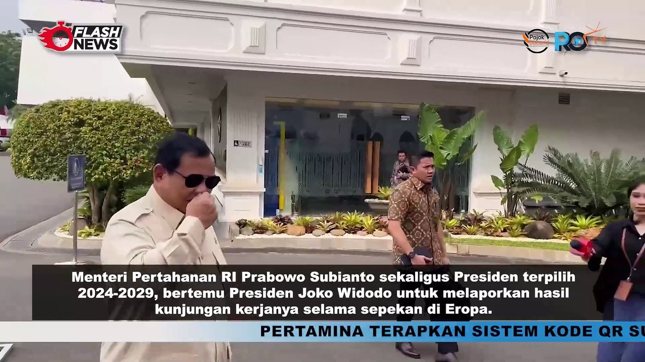 Temui Presiden Jokowi, Prabowo Laporkan Hasil Kunjungannya ke Eropa