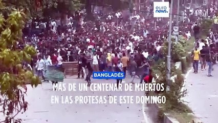 Más de un centenar de muertos el domingo en las protestas contra el Gobierno en Bangladés