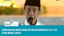 Jokowi dan Para Menteri Hadiri Zikir dan Doa Bersama HUT RI Ke-79 di Istana Merdeka Jakarta