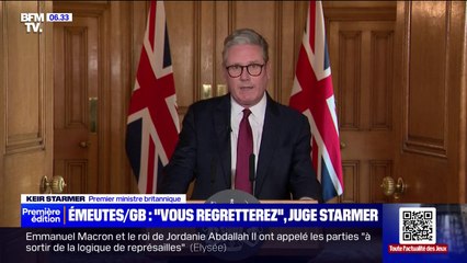 "Vous regretterez": le Premier ministre britannique promet de punir les casseurs anti-migrants