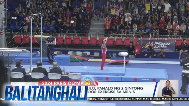 PHL Gymnast Carlos Yulo, panalo ng 2 gintong medalya sa Vault at Floor Exercise sa Men's Artistic Gymnastics | Balitanghali