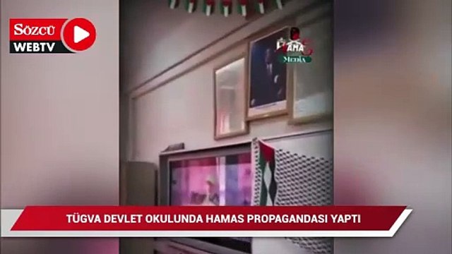 TÜGVA devlet okulunda Hamas propagandası yaptı