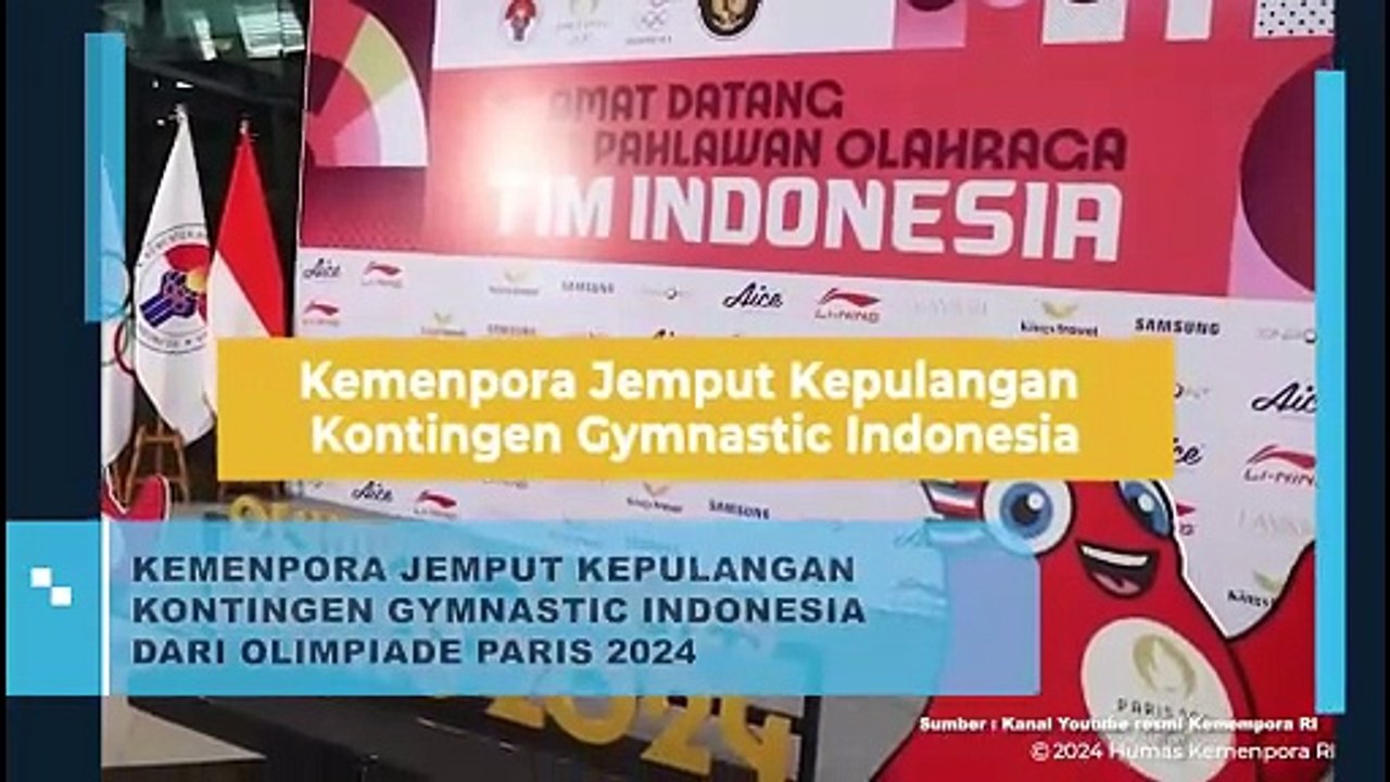 Kemenpora Jemput Kepulangan Kontingen Gymnastic Indonesia Olimpiade Paris 2024