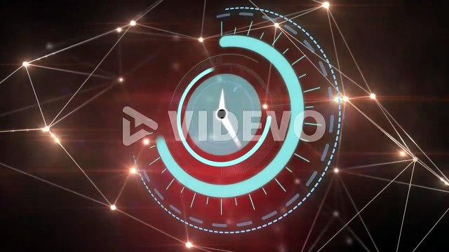 Animation of network of connections over clock moving fast
