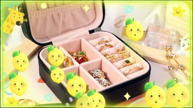 Portable Travel Mini Jewelry Box Leather Jewellery Ring Organizer Case Storage Gift Box Girls Women (pink).