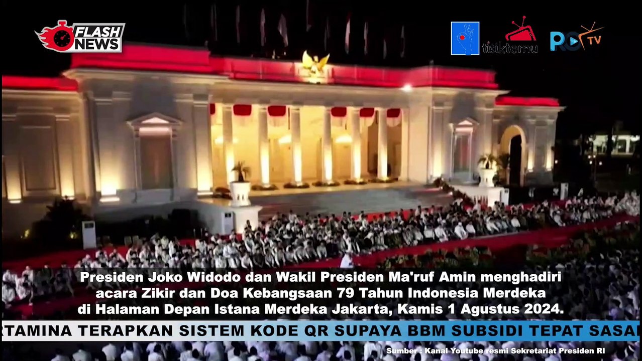 Zikir Dan Doa Bersama Awali Kegiatan HUT RI Ke-79 di Istana Merdeka Jakarta